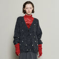 MAISON SPECIAL (W) SPANGLE KNIT CARDIGAN (GRY)