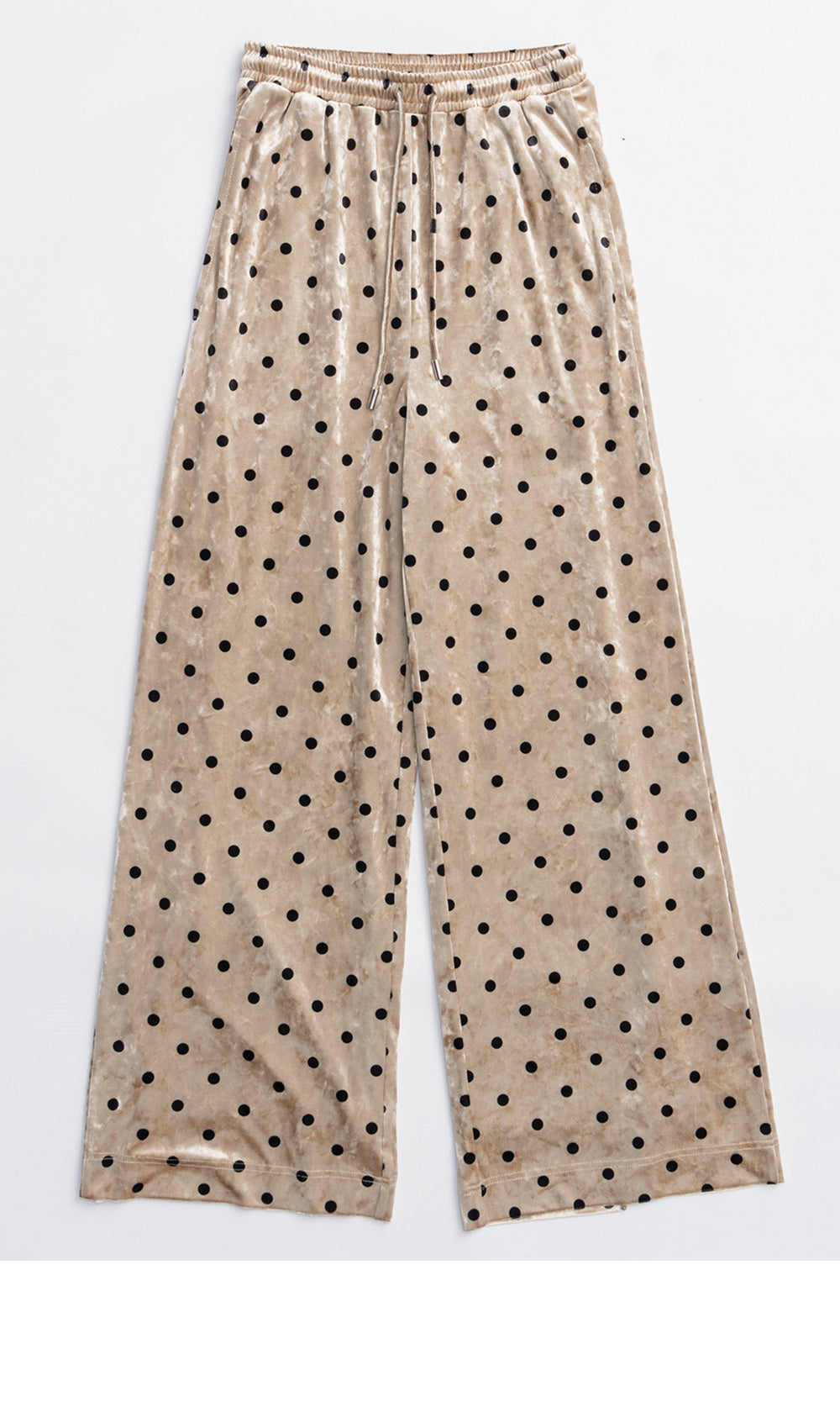 MAISON SPECIAL (W) MULTI-FABRIC VELVET EASY PANTS (IVR)