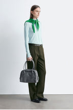 & Other Stories Long Sleeve Turtleneck Top (Turquoise)