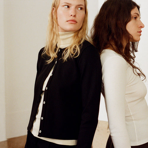 FLORE FLORE (W) POPPY CARDIGAN (BLACK)
