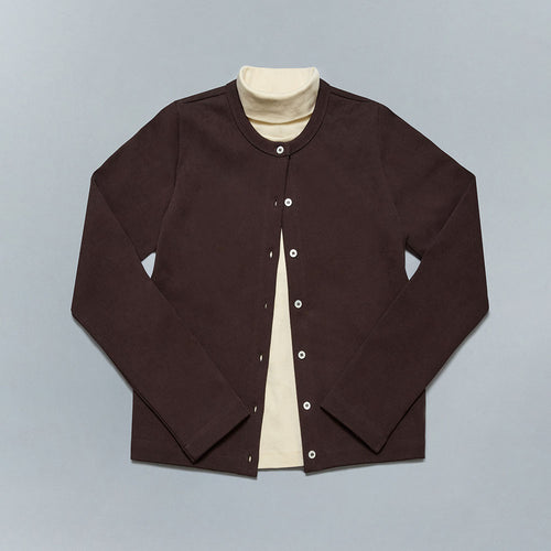 FLORE FLORE (W) POPPY CARDIGAN (CHOCO PLUM)