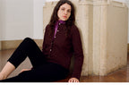 FLORE FLORE (W) POPPY CARDIGAN (CHOCO PLUM)