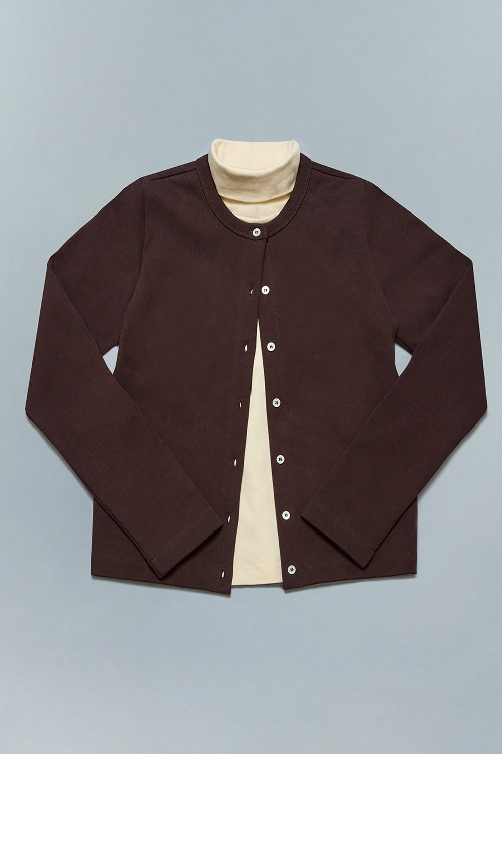 FLORE FLORE (W) POPPY CARDIGAN (CHOCO PLUM)