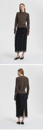 CECILIE BAHNSEN (W) BLAS PULLOVER NORDIC RIB (BROWN)