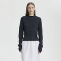 CECILIE BAHNSEN (W) BLAS PULLOVER NORDIC RIB (DARK GREY)