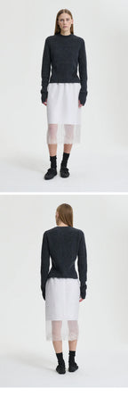 CECILIE BAHNSEN (W) BLAS PULLOVER NORDIC RIB (DARK GREY)