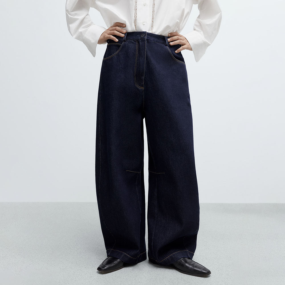 CORDERA (W) CURVED BAGGY JEANS (DENIM)