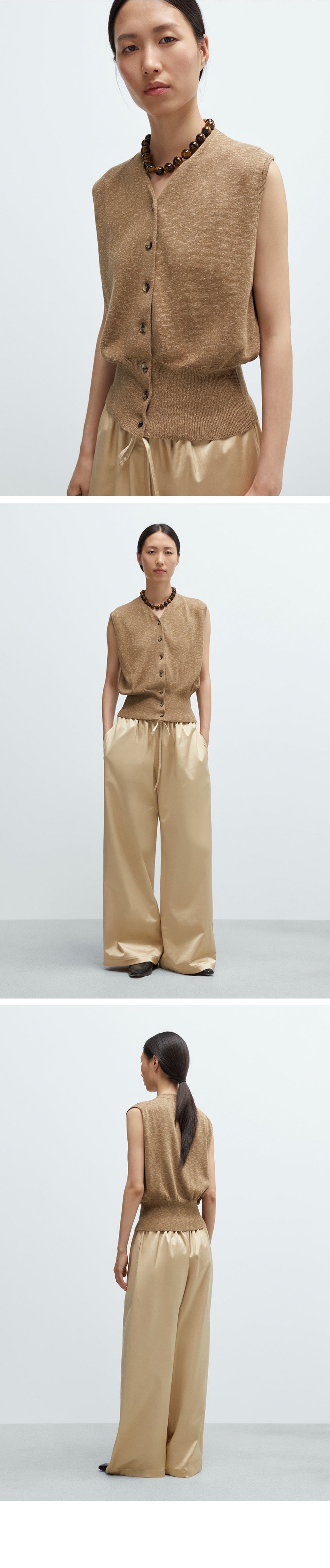CORDERA (W) FLECKED COTTON WAISTCOAT (COPAL)