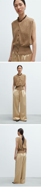 CORDERA (W) FLECKED COTTON WAISTCOAT (COPAL)