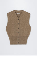 CORDERA (W) FLECKED COTTON WAISTCOAT (COPAL)