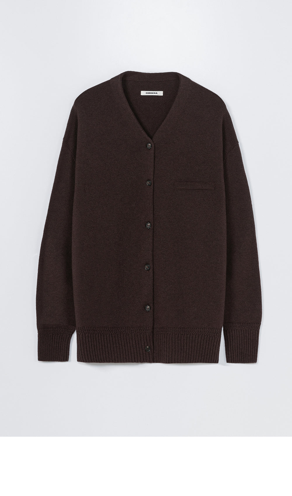 CORDERA (W) MERINO WOOL CARDIGAN (PRUNE)