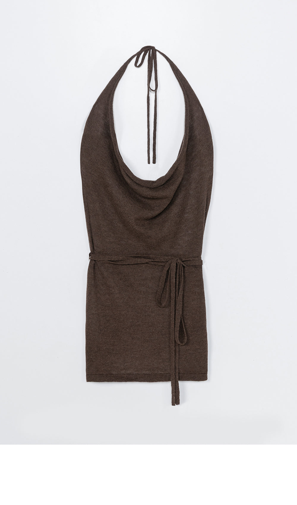 CORDERA (W) MERINO WOOL TIE TOP (BROWN)