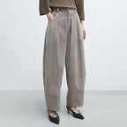 CORDERA (W) CORDUROY BAGGY PANTS (COBBLESTONE)