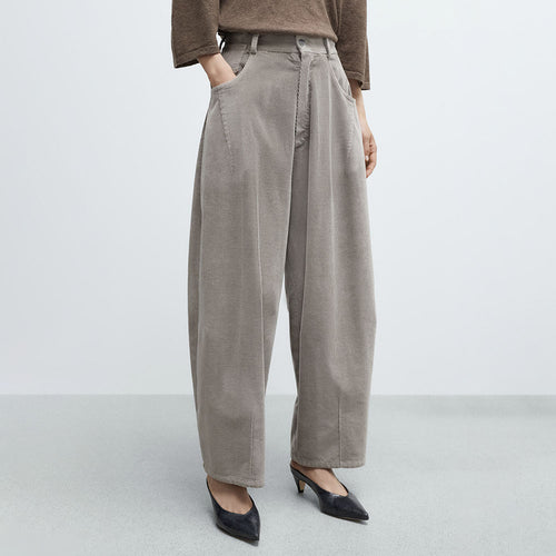 CORDERA (W) CORDUROY BAGGY PANTS (COBBLESTONE)
