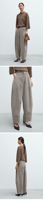 CORDERA (W) CORDUROY BAGGY PANTS (COBBLESTONE)
