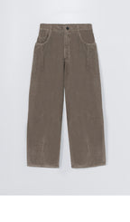 CORDERA (W) CORDUROY BAGGY PANTS (COBBLESTONE)
