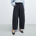 CORDERA (W) CORDUROY BAGGY PANTS (DUSTY BLUE)
