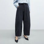 CORDERA (W) CORDUROY BAGGY PANTS (DUSTY BLUE)