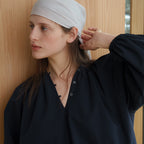 OVBEIGE [26SS] SEERSUCKER VOLUME BLOUSE_NAVY_OF1C2XBL02NYA