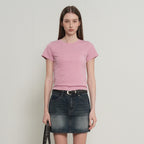 GENERAL IDEA WOMAN Soft Slim Fit T-Shirt [PINK] / WBE3L01503