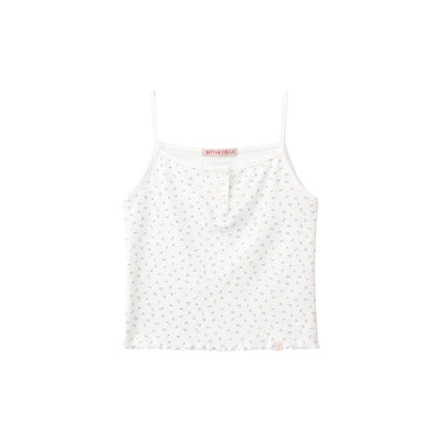 C.G Flower Sleeveless-Ivory