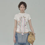 OPEN YY ROCKING BABY TEE (CREAM)
