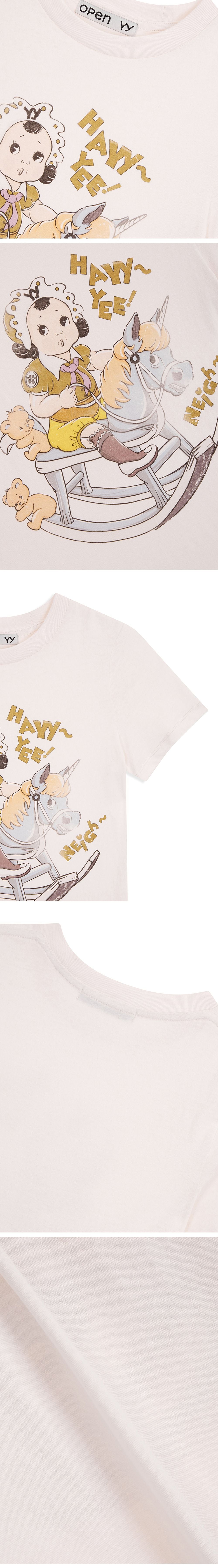 OPEN YY ROCKING BABY TEE (CREAM)