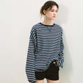 YUPPE [10th] Over striped t-shirt_navy