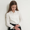GENERAL IDEA WOMAN Wrinkle-Free Rivet Shirt [WHITE] / WBE1L03507
