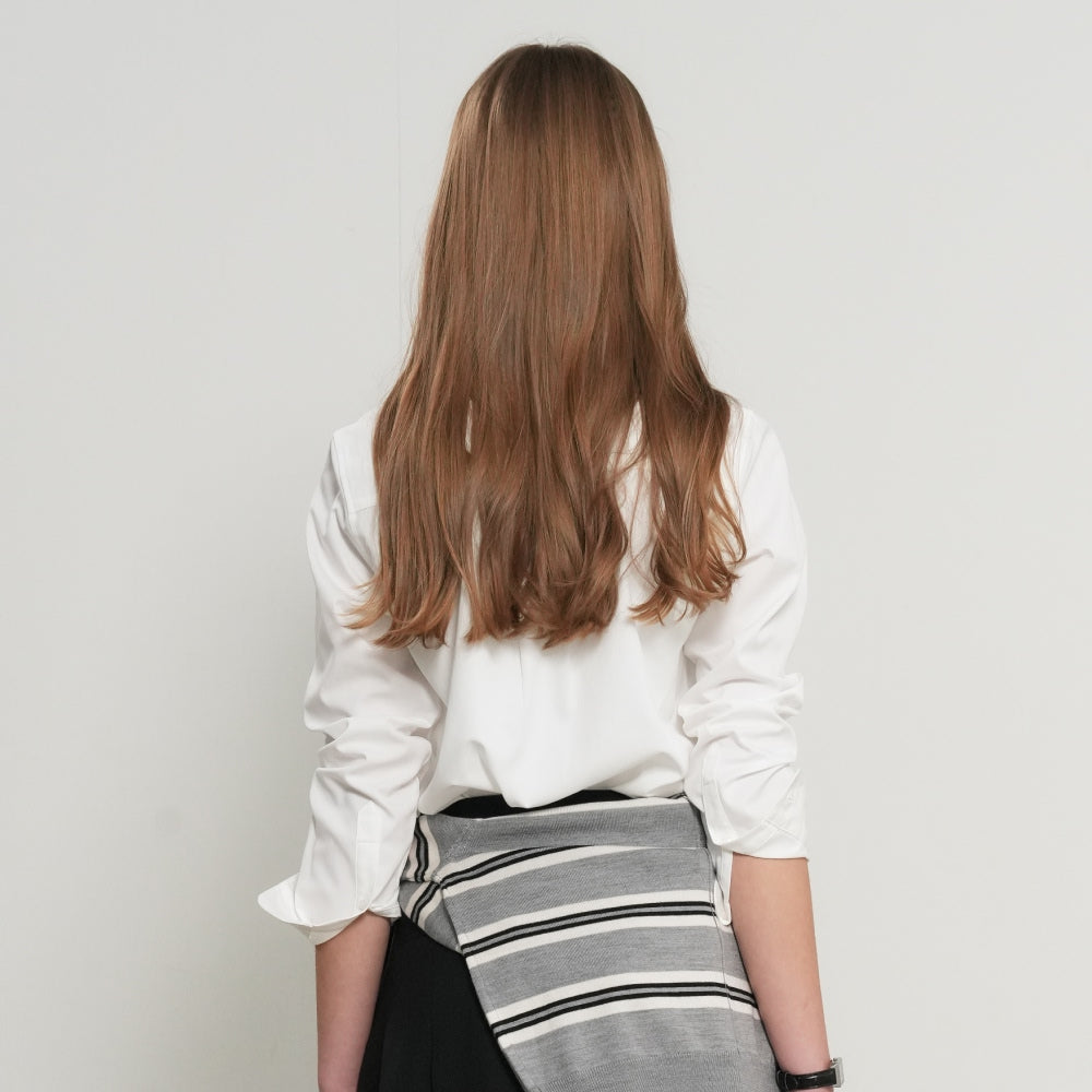 GENERAL IDEA WOMAN Wrinkle-Free Rivet Shirt [WHITE] / WBE1L03507
