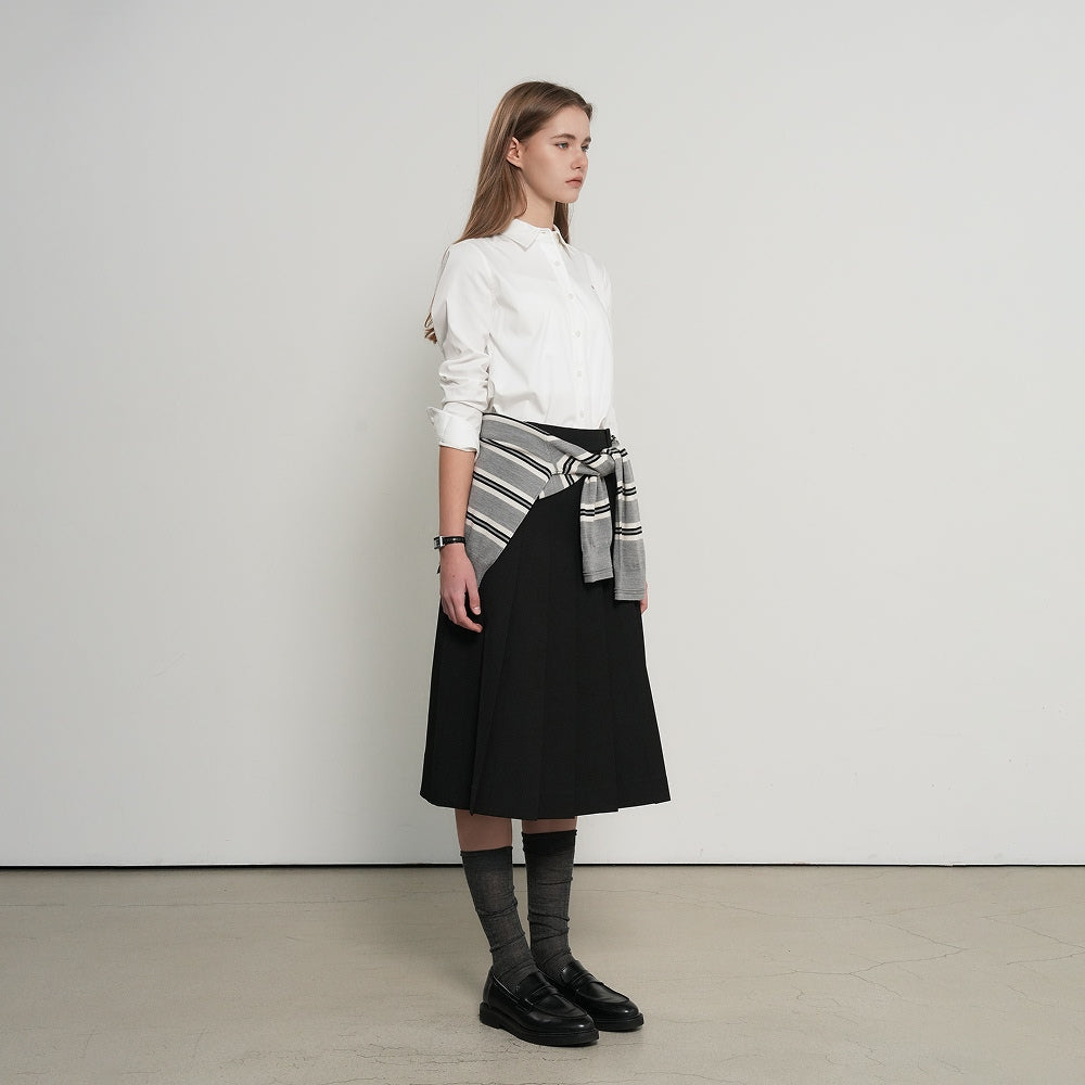 GENERAL IDEA WOMAN Wrinkle-Free Rivet Shirt [WHITE] / WBE1L03507