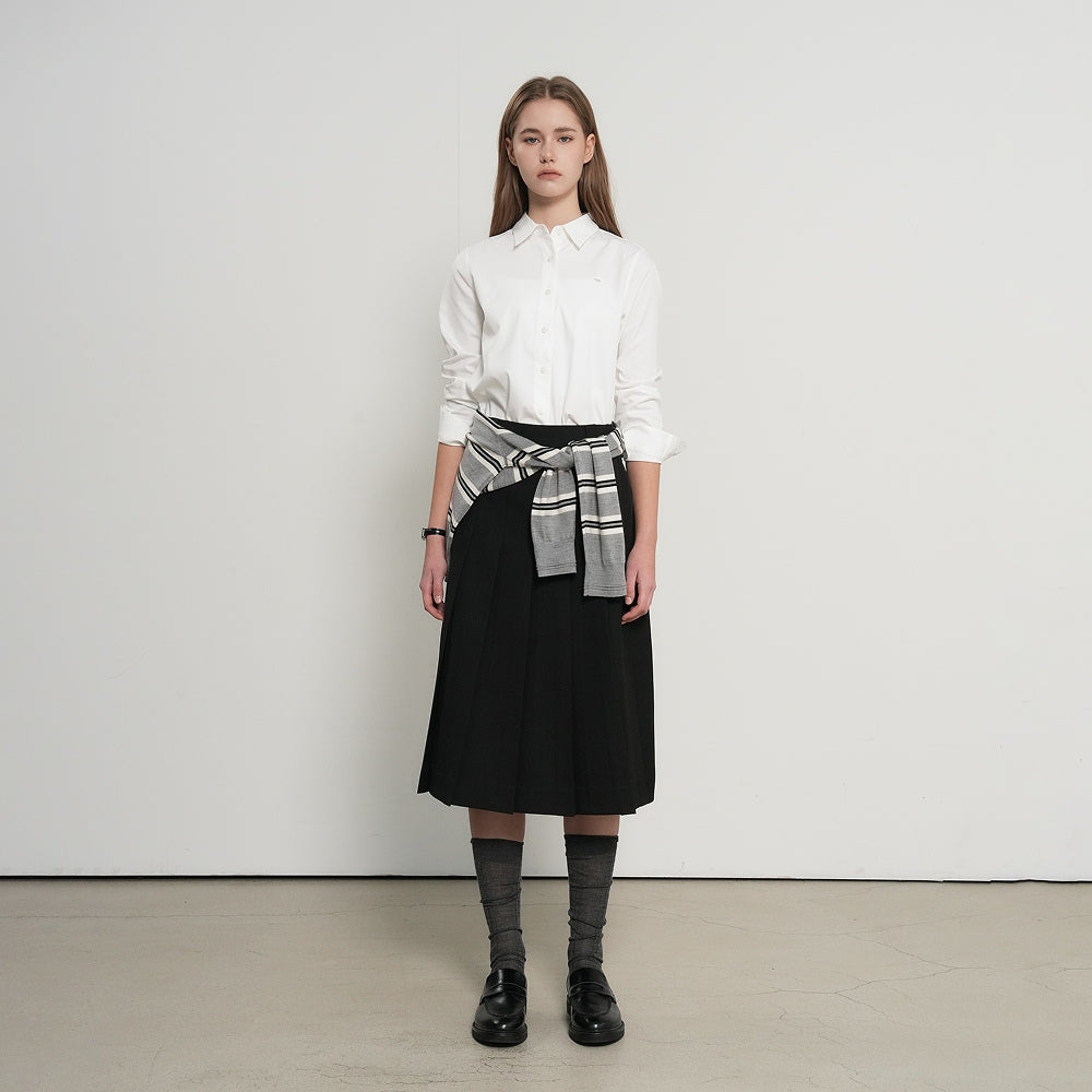 GENERAL IDEA WOMAN Wrinkle-Free Rivet Shirt [WHITE] / WBE1L03507