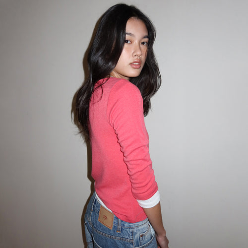 MMM 3/4 Sleeve T-shirts_Red