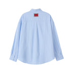BITTERCELLS Oversized Brynn Stripe Shirt-Blue