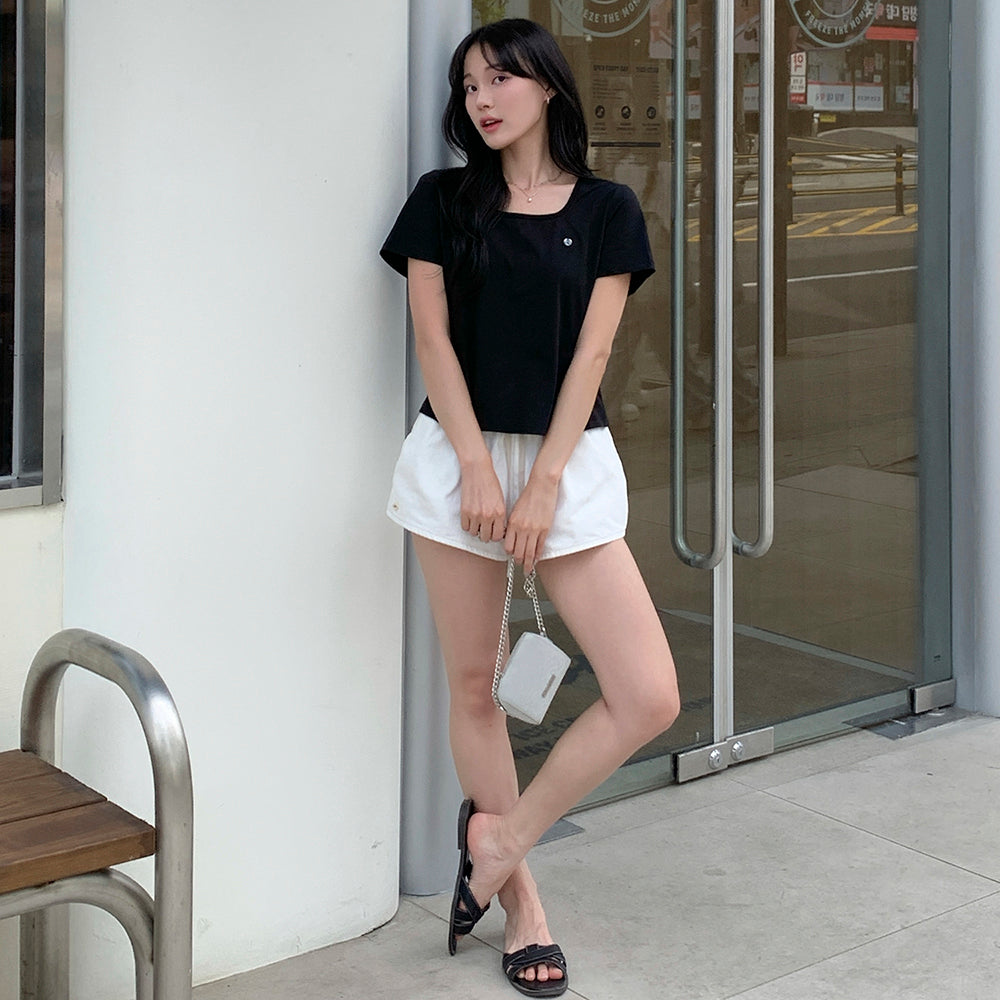 JUCYJUDY [29CM Exclusive] Square Neck Peplum T-shirt J1TS020L