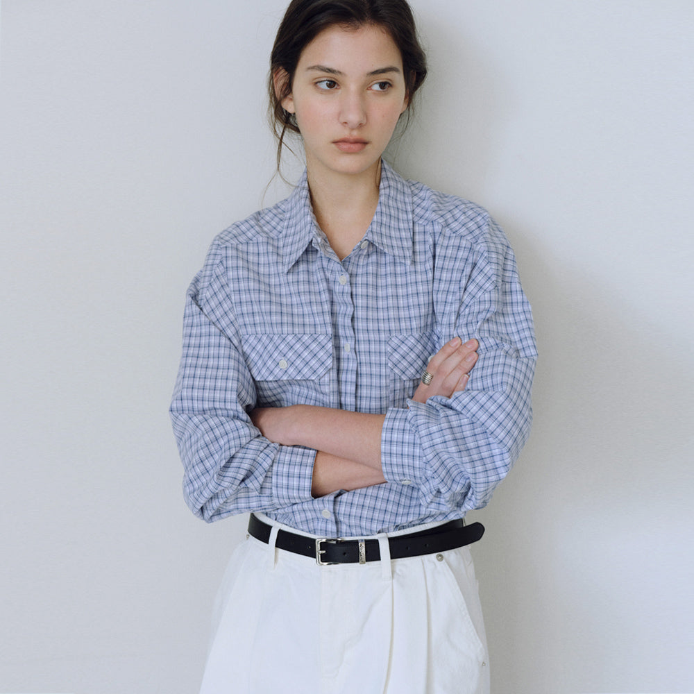 URAGO Two pocket check shirt_2colors