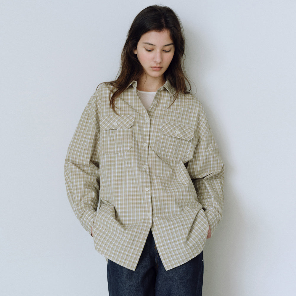 URAGO Two pocket check shirt_2colors