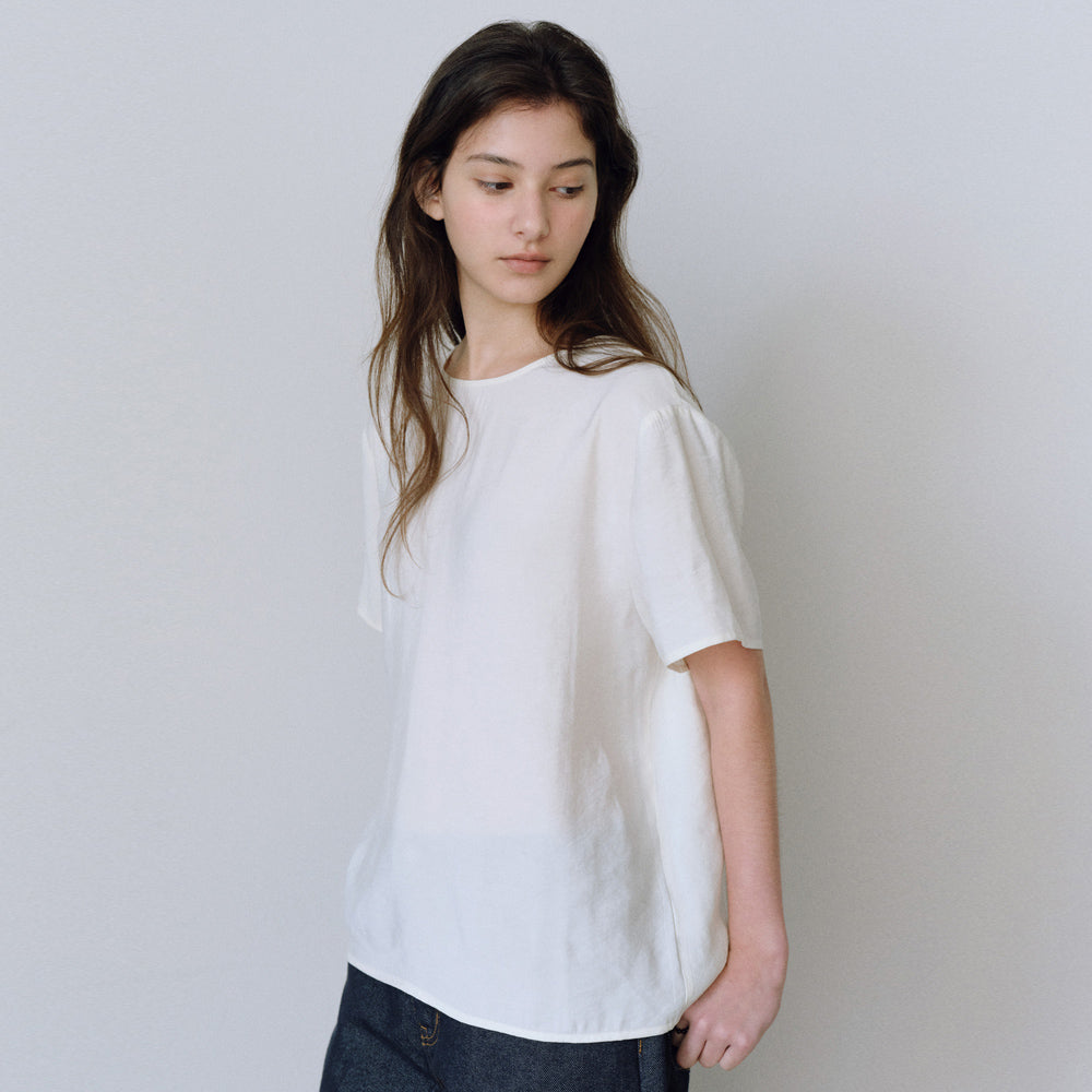 URAGO Back tie half blouse_2colors