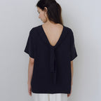 URAGO Back tie half blouse_2colors