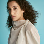 VAN ROHE [2nd] Sheer Scarf-Neck Blouse B305-90