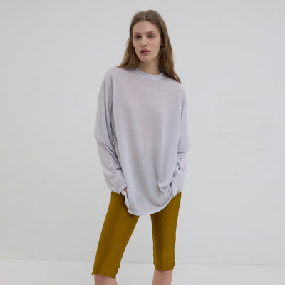 STRIPE LONG SLEEVE T-SHIRT_SILVER