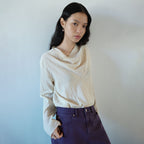 TENUVE Cowl-neck Long Sleeve Blouse B206_9A