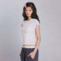 YOUHEE SHEEP PATTERN EYELET T-SHIRTS_WHITE