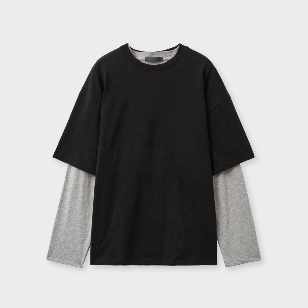 ARCHAIC [SET] layered t-shirt_black