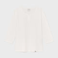 thecoldestmoment (w) TCM henley neck three-quarter sleeve (white)