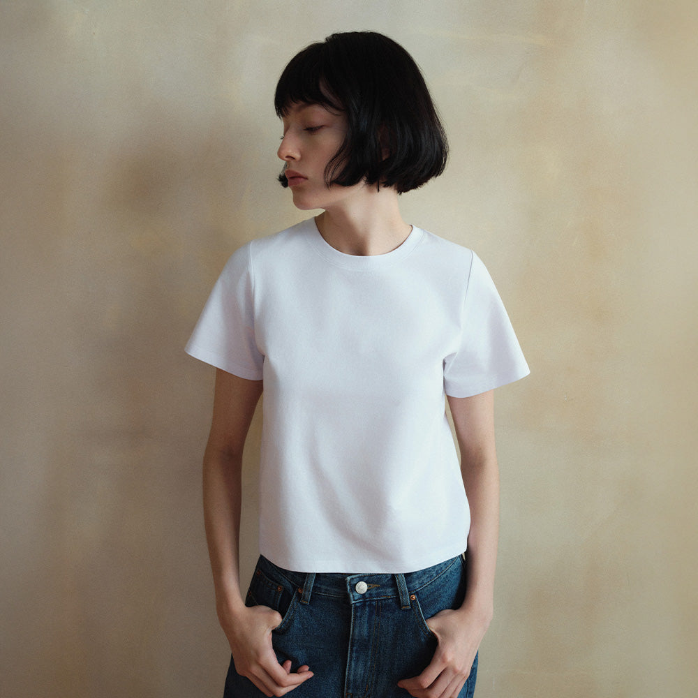 Siyazu SITP5242 Slim Regular Short Sleeve T-Shirt_White