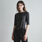 WEDNESDAYOASIS Basic Boatneck Half T-Shirt_3COLOR(W26TP05)
