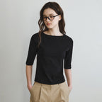 WEDNESDAYOASIS Basic Boatneck Half T-Shirt_3COLOR(W26TP05)
