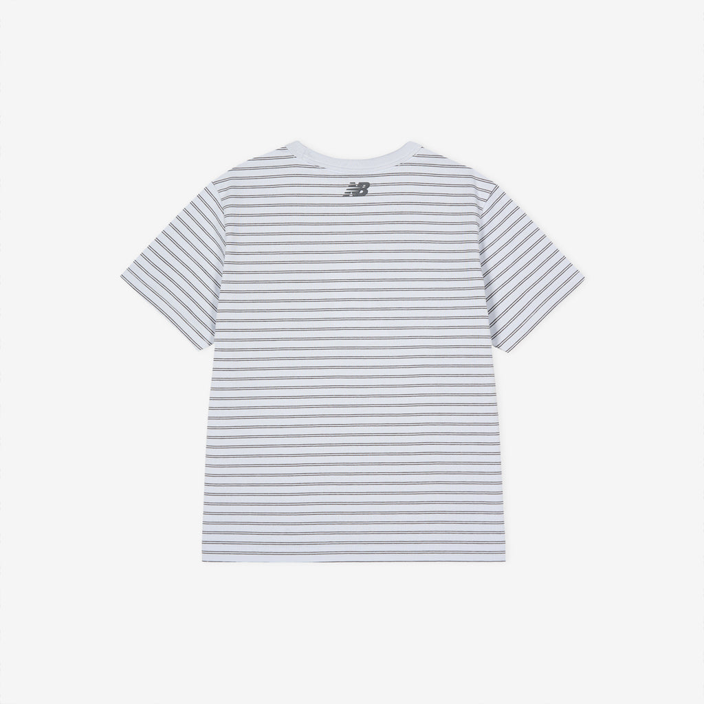 NEW BALANCE NBNEG2W422 / WOMEN Essential Basic Striped Short Sleeve T-Shirt (L/BLUE)