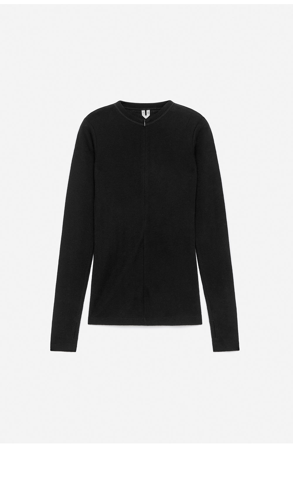 ARKET (W) Half Zip Wool Top (1296196-002) (Black)